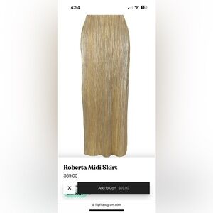 A gold metallic skirt NEW with tags. Didnt fit